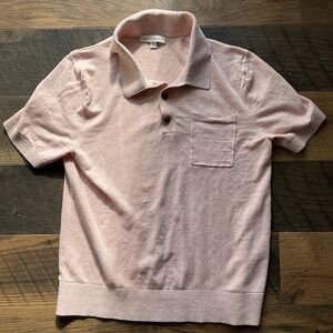 Banana Republic Giorgio Cotton-Linen Sweater Polo – Pink Oxford | Men's Size M